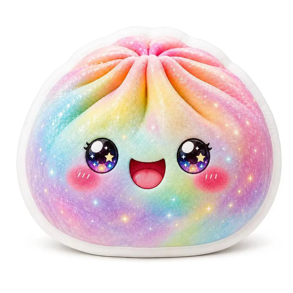 Dumpling Bao Kawaii Flower Food Shaped Pillow Cushion Irregular Stuffed Throw Pillow Home Decor Gift Bedroom Sofa Decorative