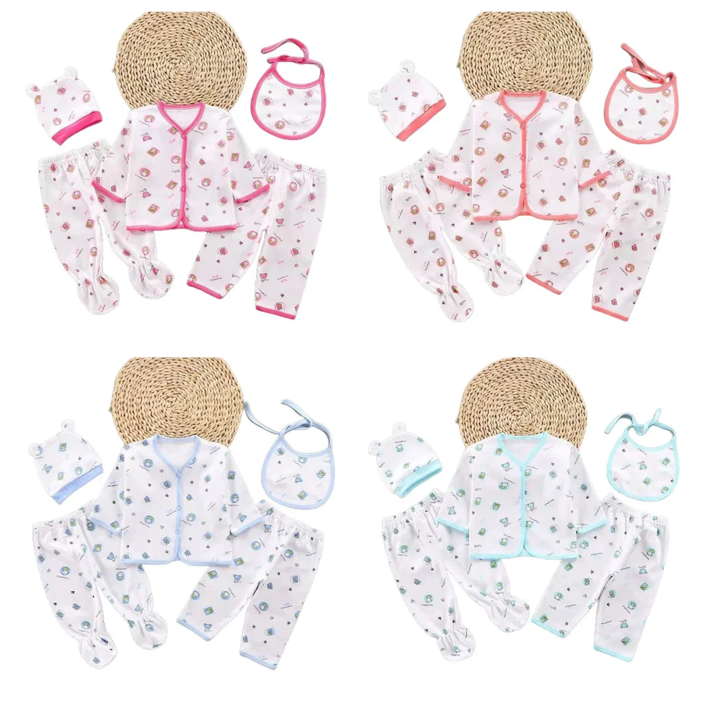Newborn Cotton Clothing Set, 5 Pieces