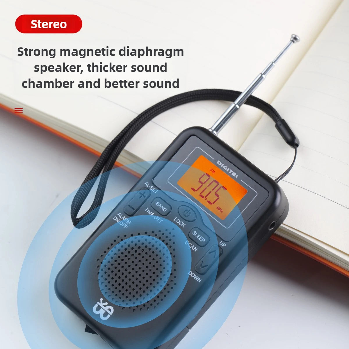 Emergency FM AM LED Screen small portable AA battery operated radio Mini Pocket Radio