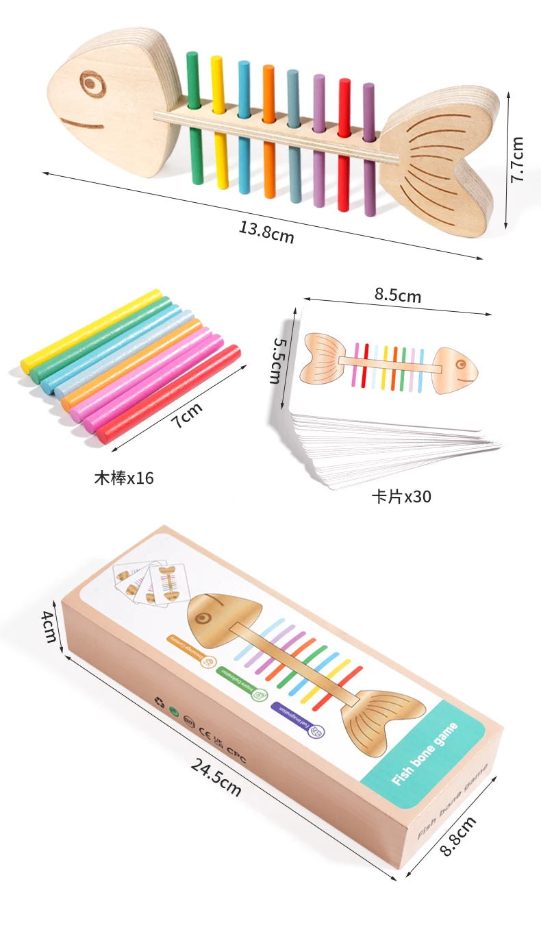 Montessori Color Matching Wooden Balance Toy | Fine Motor Puzzle Game for Kids