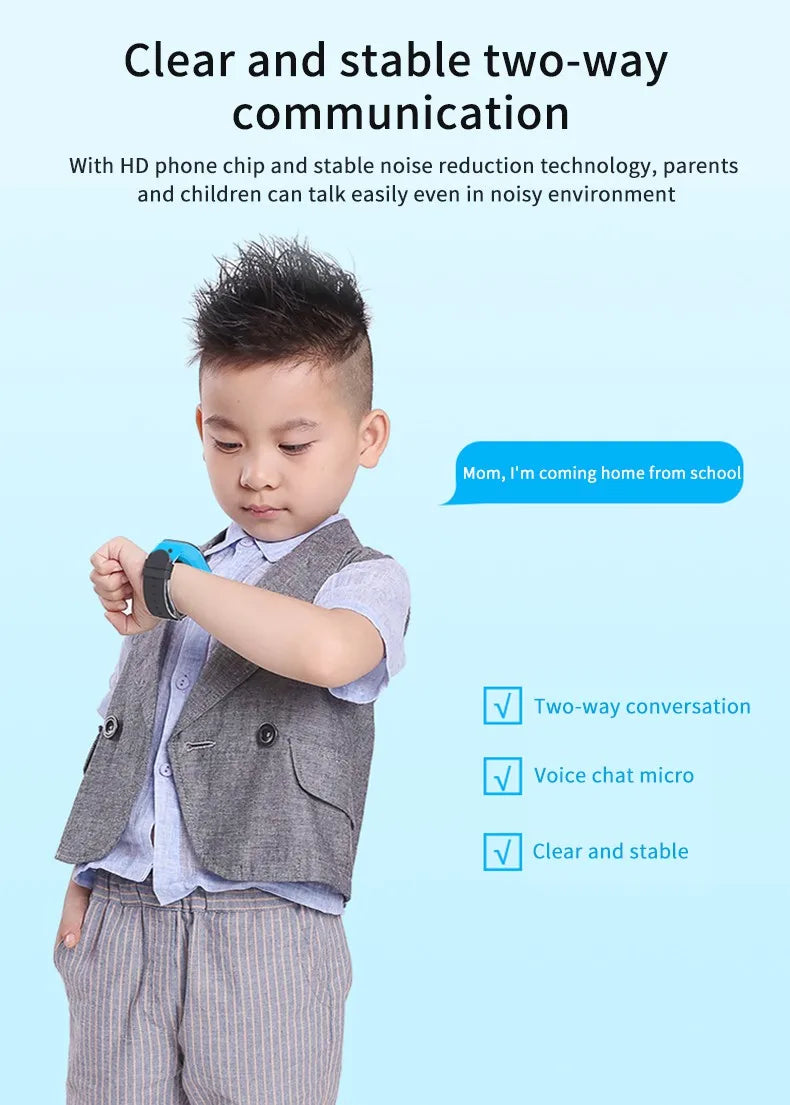 Kids Smart Watch 2026 Men Women 1.44 Inch HD Screen SOS GPS LED Flashlight Two-Waycalling Mathematical Calculation Smartwatch