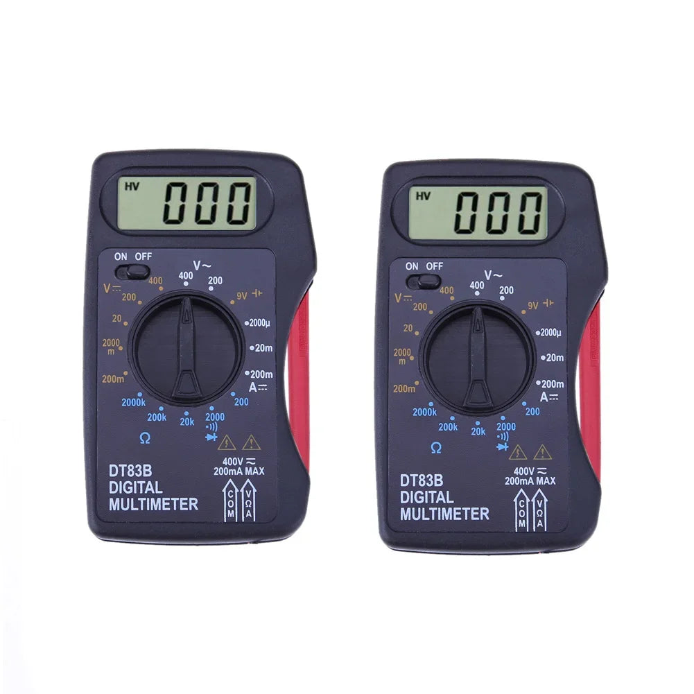 DT83B Portable Digital Multimeter 1999 Counts Mini Pocket Ammeter Voltmeter Current Voltage Ohm Meter Battery Capacity Tester
