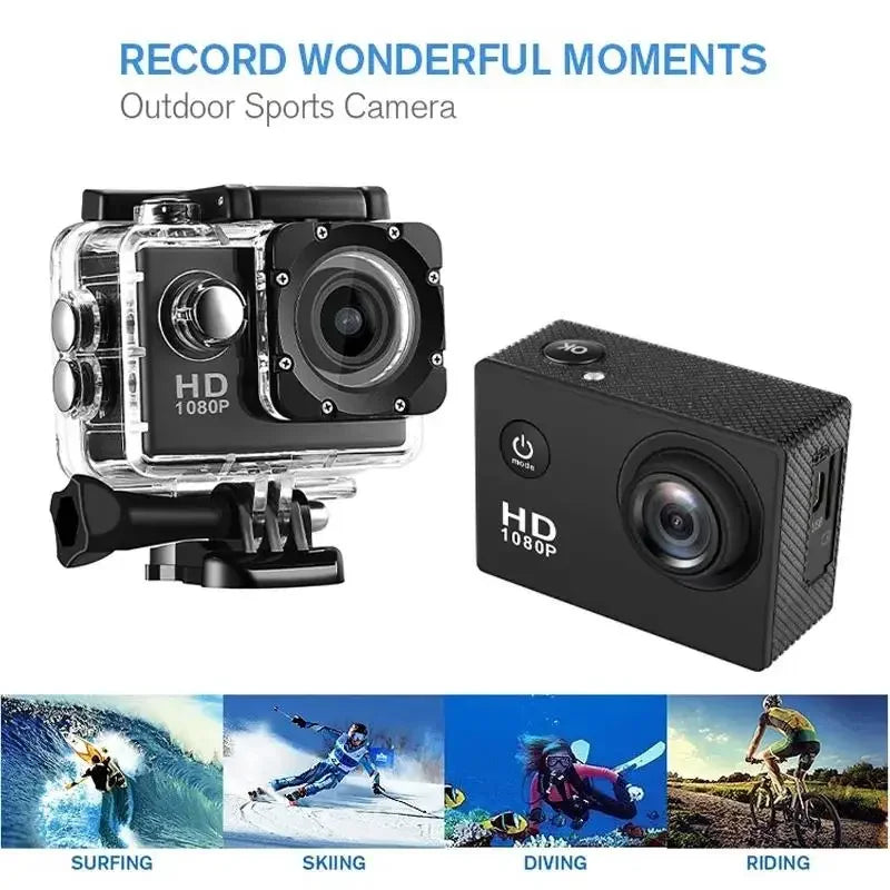1080P Underwater Waterproof Sports Dv Multifunctional Outdoor Riding Locomotive Sports Camera Sports Camera Diving Camera