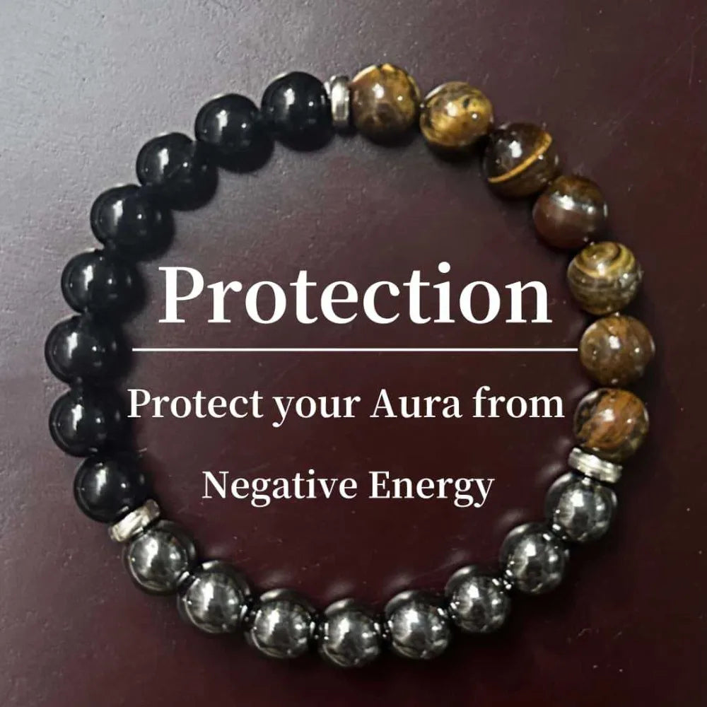 Natural Stone Beads Bracelet For Women Men Amethysts Crystal Quartzs Agate Tiger Eye Elastic Bangles Reiki Healling Jewelry Gift