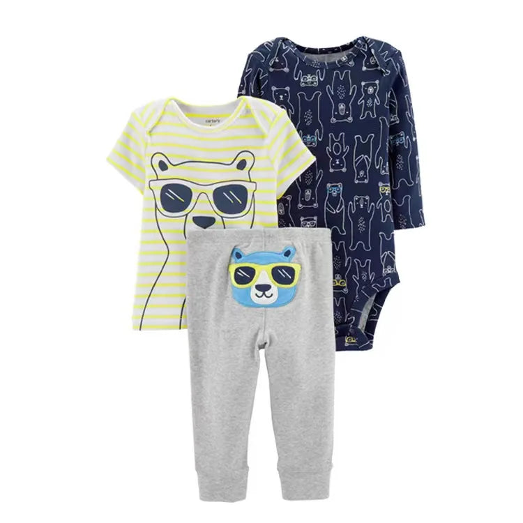 2025 Baby Girls Clothes Autumn Spring Newborn Infant Outfit Cotton Bodysuit Top And Bottom Pants Kids Toddler Clothing Set 6-24M