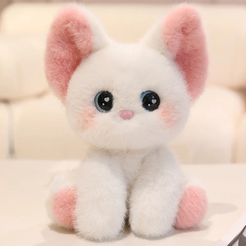 Cute Calico Cat Plush Toy Lifelike Devon Cat Soft Animal Doll Office Classroom Desk Decoration Kids Toys Gift Cat Lovers