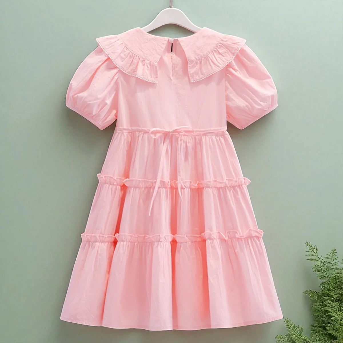Toddlers Dresses For Girls Children's Dress Summer Cotton Kids School Costumes Short Sleeve Baby  4 5 6 8 9 10 12 Years