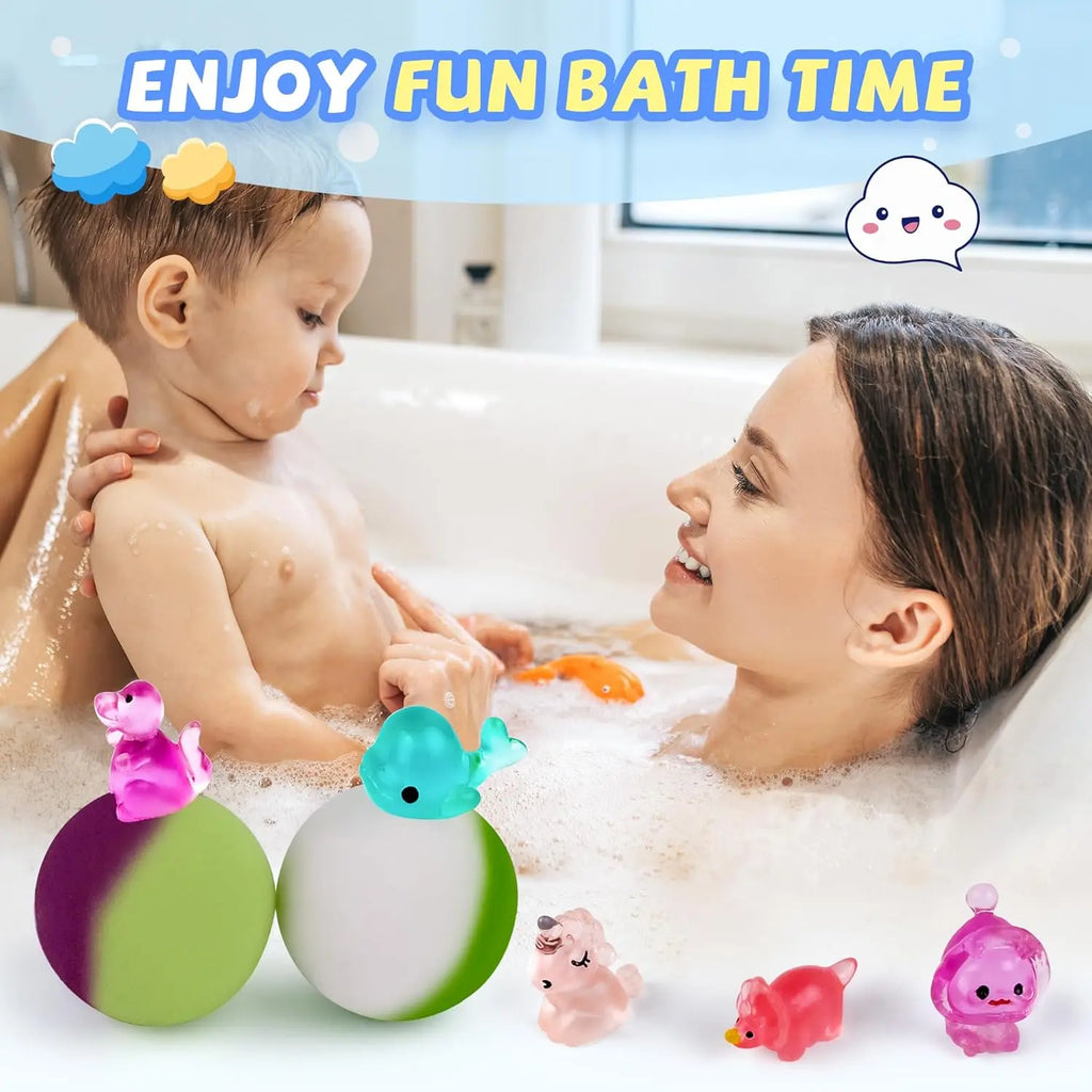 Kids Bath Bombs with Glow Toys Inside - 24 Pack
