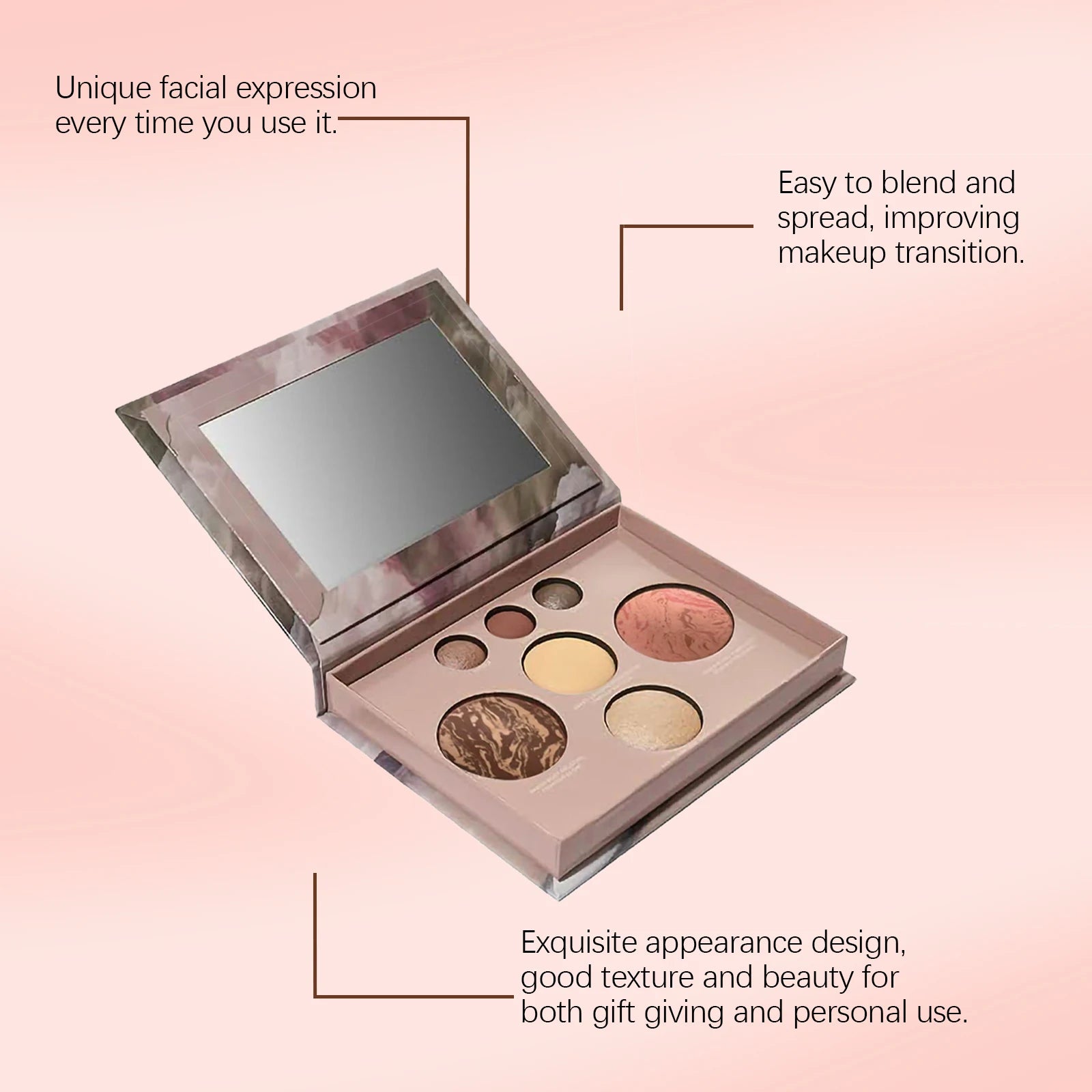 Makeup Eyeshadow Palette Matte Glow Shimmer Glitter Easy to Wear Highlight Blush Bronzer All-in-One Professional Makeup Palette