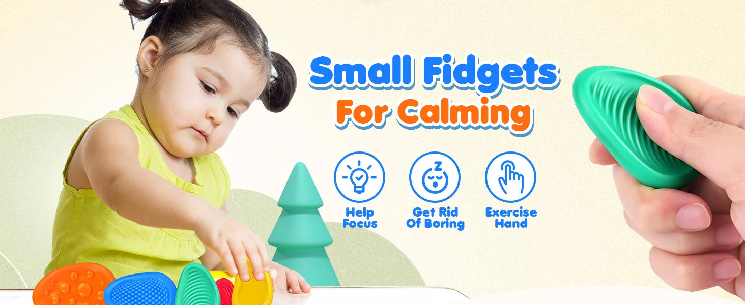 Magnetic Balls Fidget Sensory Toys Stress Relief for Adults Kids Fidget Textured Magnetic Balls with Silicone Shell Desk Toys