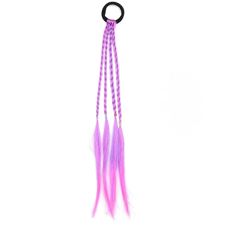 Korean Fashion Kids Wig Braids Girls Dirty Braid Hair Rope Children Gradient Barrettes Headwear Baby Kids Hair Accessories