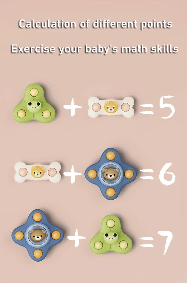 Montessori Suction Cup Spinner Toy | Sensory Table Game for Babies & Toddlers
