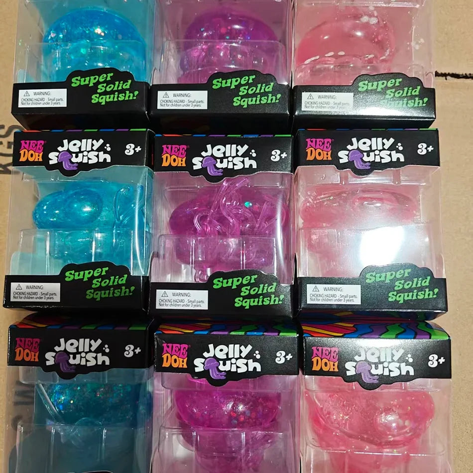 Fuzz Ball Jellyfish Squishy Blind Box | Soft Stress Relief Toy | Random Color | 6 Styles