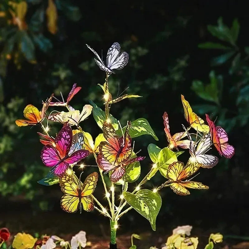 Solar Butterfly & Sunflower Lawn Lamp | Outdoor Garden Solar Light
