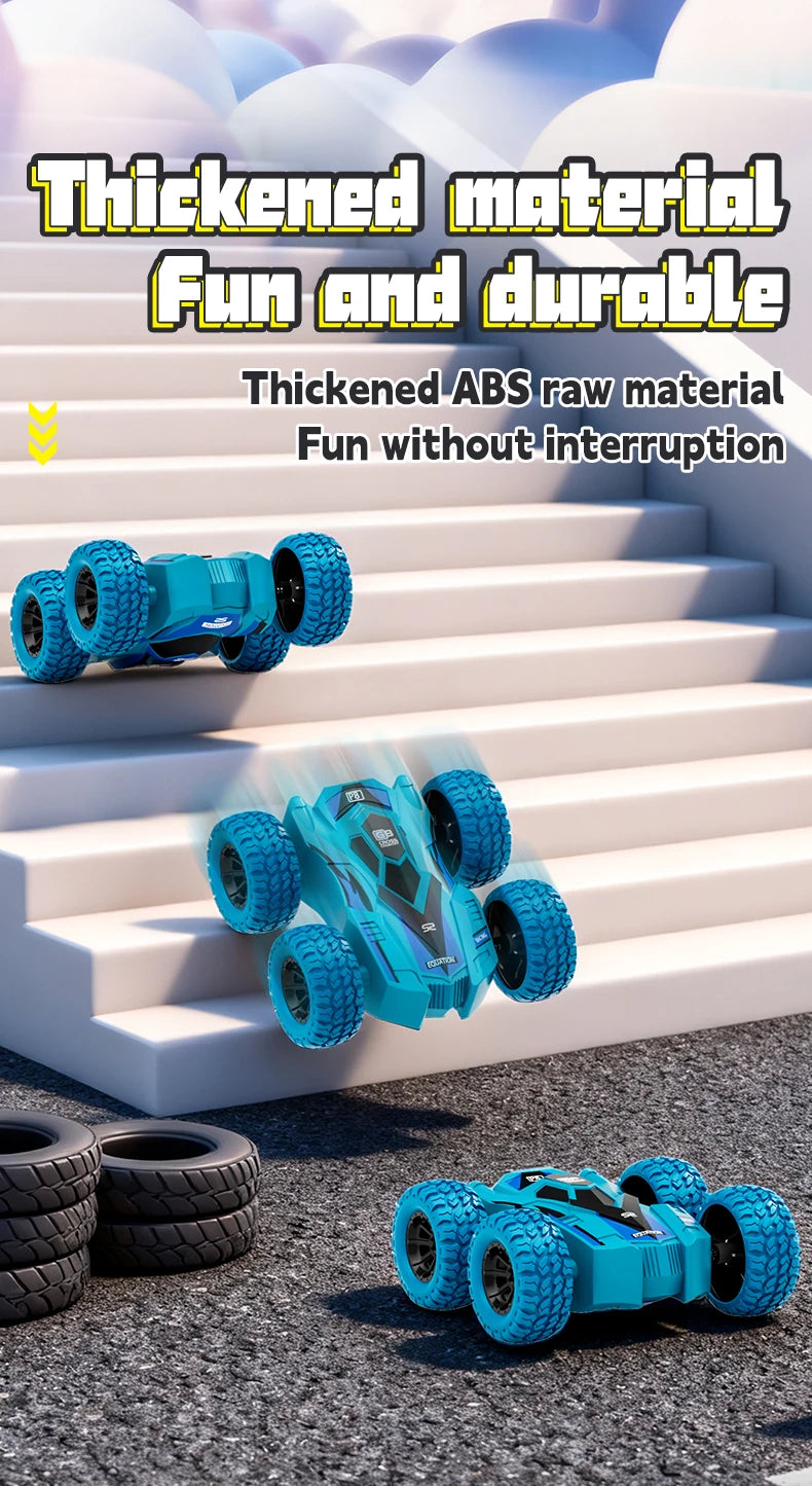 4-8 Pack 360° Rotating Stunt Car Toys - Friction Powered Toy Cars Push and Go Vehicles for Toddlers Kids Best Christmas Gift