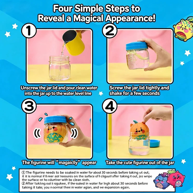 Magic Jellykins Plush | Water-Activated Surprise Stuffed Animal | Stress Relief Toy