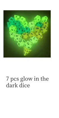 D20 Glow-in-the-Dark Polyhedral Dice Set | 10 Pieces | RPG, DND, MTG & More