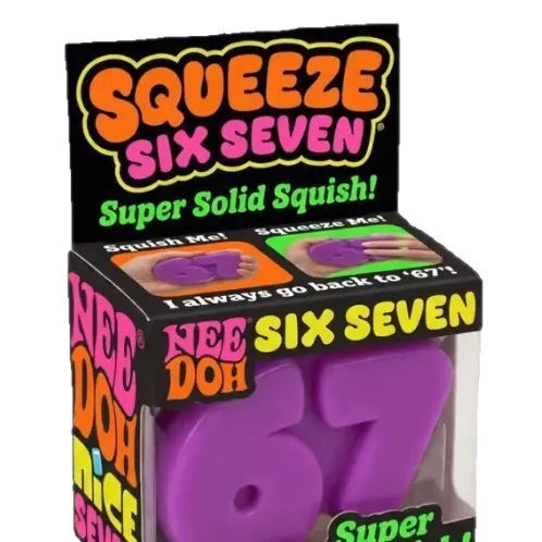 Number 67 TPR Squishy Toy Set | Soft Squeeze Fidget Toys | Stress Relief & Relaxation
