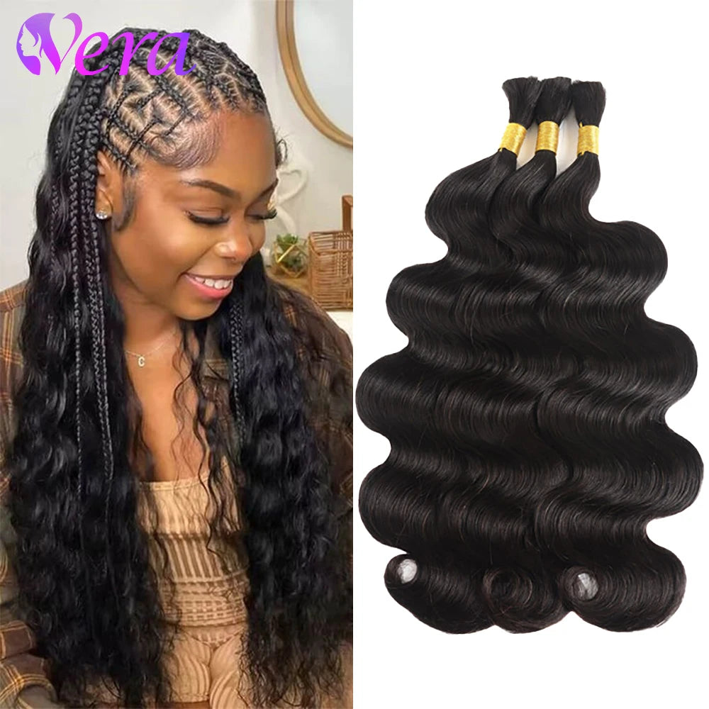 Human Braiding Hair Body Wave Bulk Human Hair For Braiding No Weft 10A Brazilian Curly Human Hair Extensions For Boho Braids