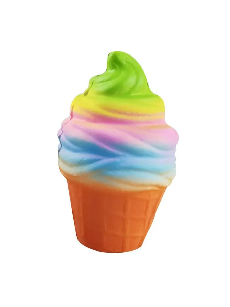 New Colorful Ice Cream Squishy Bread Cake Scented Slow Rising Phone Straps Soft Squeeze Toy Stress Relief for Kid Xmas Gift Toy