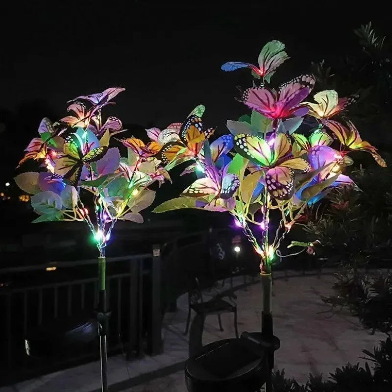 Solar Butterfly & Sunflower Lawn Lamp | Outdoor Garden Solar Light