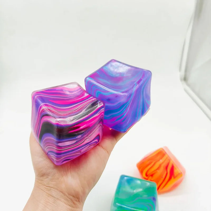 NeeDoh Sensory Stress Relief Cube | Squishy Fidget Toy for Kids & Adults — 4 Colors