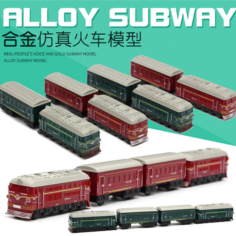 1:60 Retro train model Alloy Car Diecasts Metal Toy Model with Pull Back Function Vehicles for Child Gifts