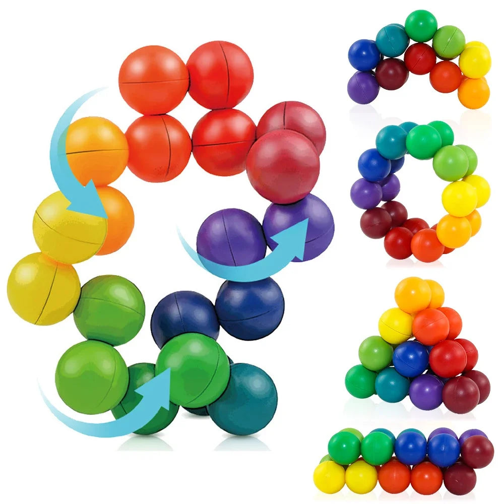 DIY 3D Rotating Sensory Fidget Ball | Stress & Anxiety Relief Desk Toy for ADHD & Travel