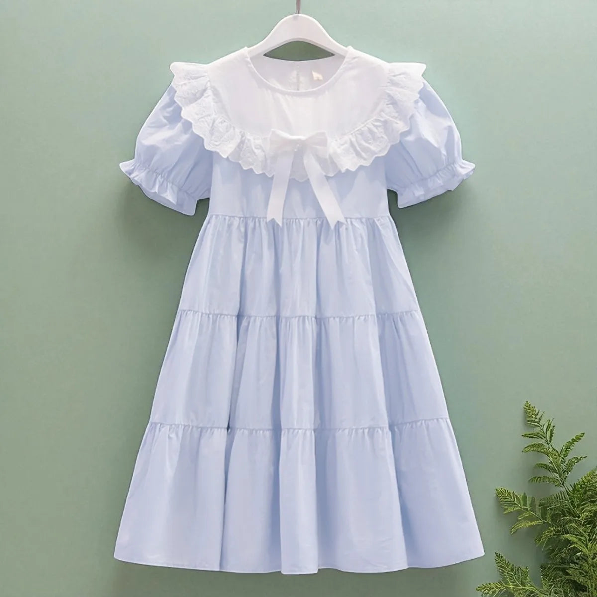 Toddlers Dresses For Girls Children's Dress Summer Cotton Kids School Costumes Short Sleeve Baby  4 5 6 8 9 10 12 Years