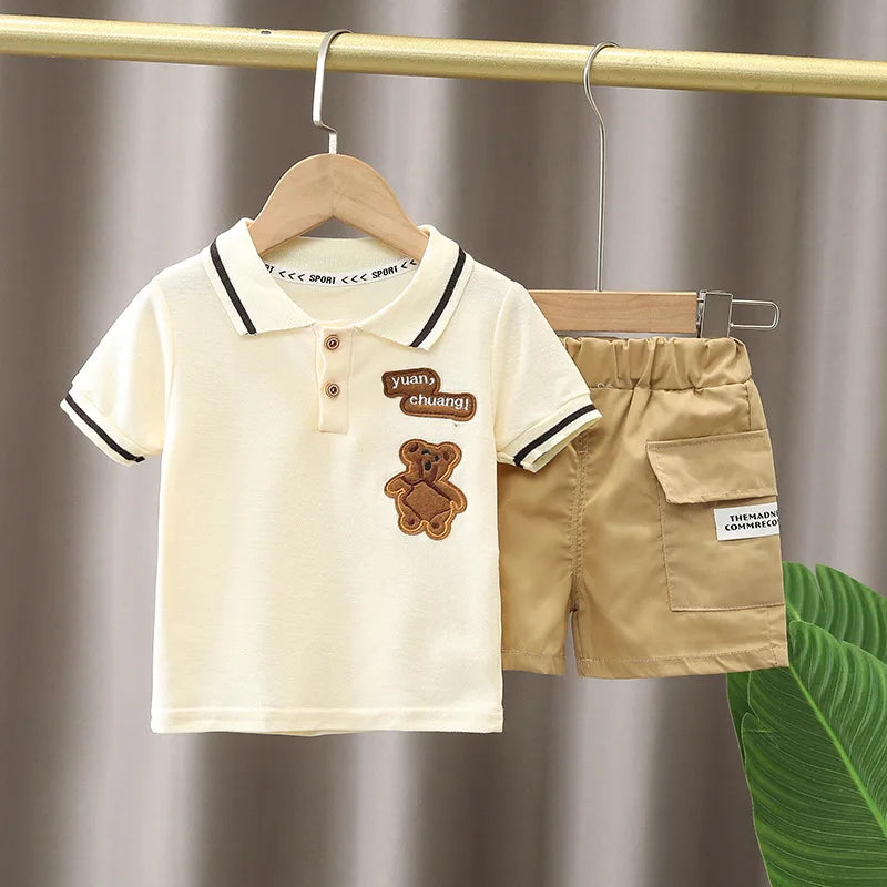 Baby & Toddler Boys' Cartoon T-Shirt & Shorts Summer Set