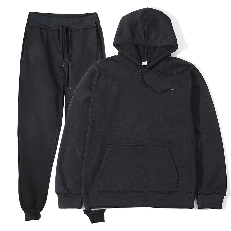 Men's Hoodie & Pants Sports Suit – Two-Piece Casual Running Set