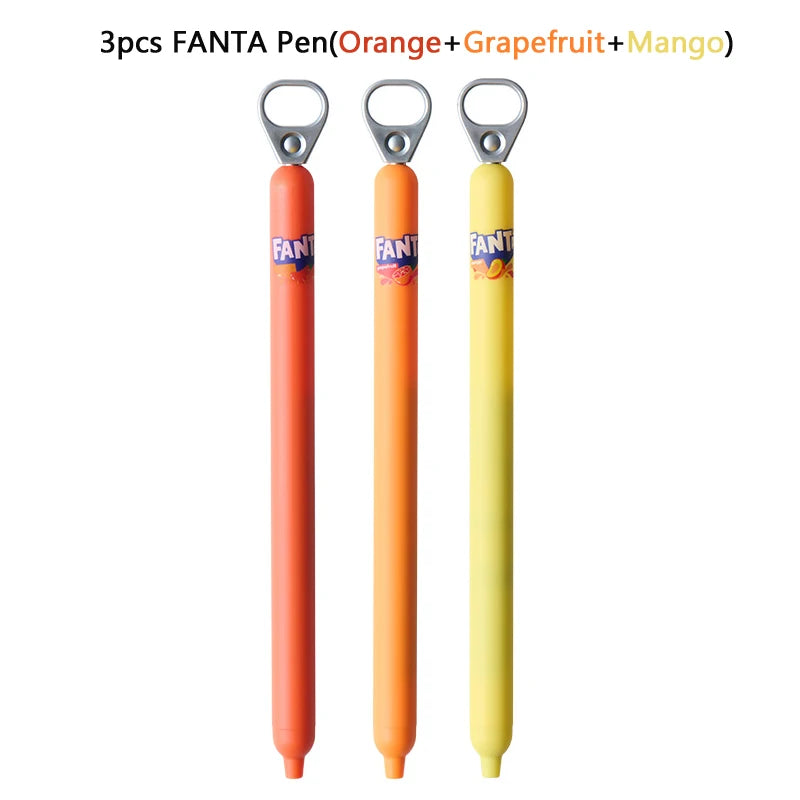 KACO x Fanta Pull-Tab Gel Pens,Creative Ins Signature Pen,0.5mm Quick Drying&Comfortable Grip Fun&Stess Relief Kawaii Stationery