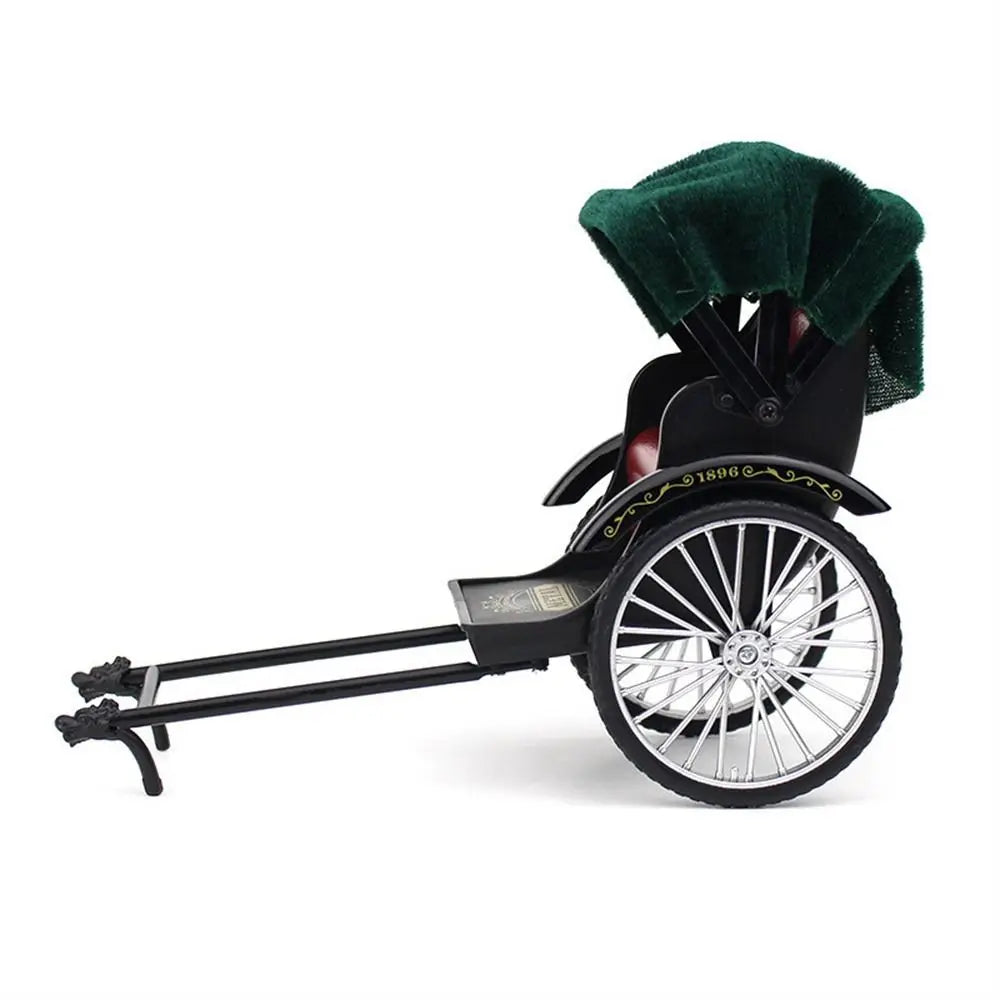 Kids Toy Vintage Classic Tricycle Model Metal Diecast Three Wheeled Simulation Tricycle Toy 1:12 Alloy Model Collectibles Gift