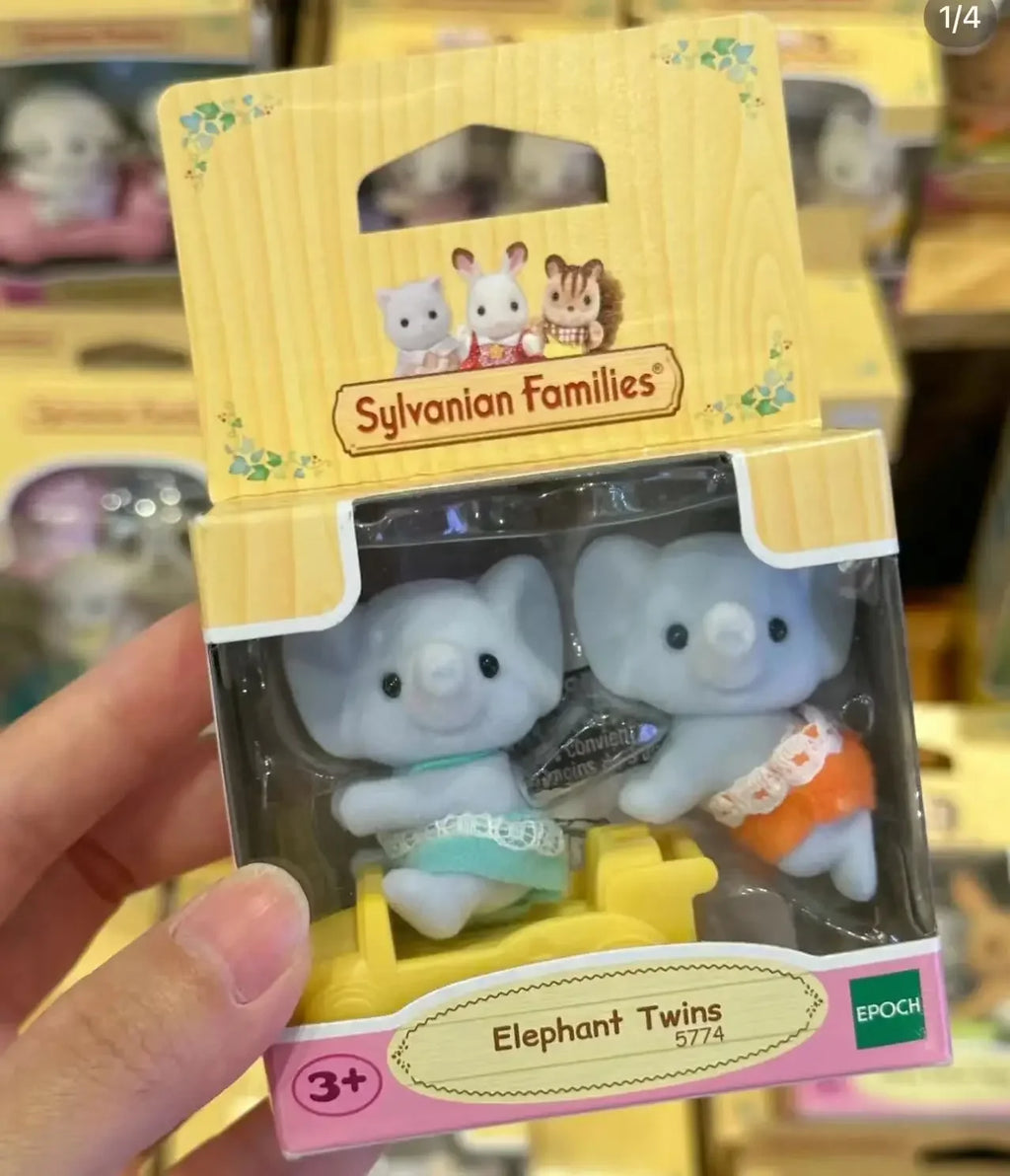 Sylvanian Families Anime Girl Figures Calico critters Furniture Chihuahua Figures Houes Accesorios Furniture   elephant twins