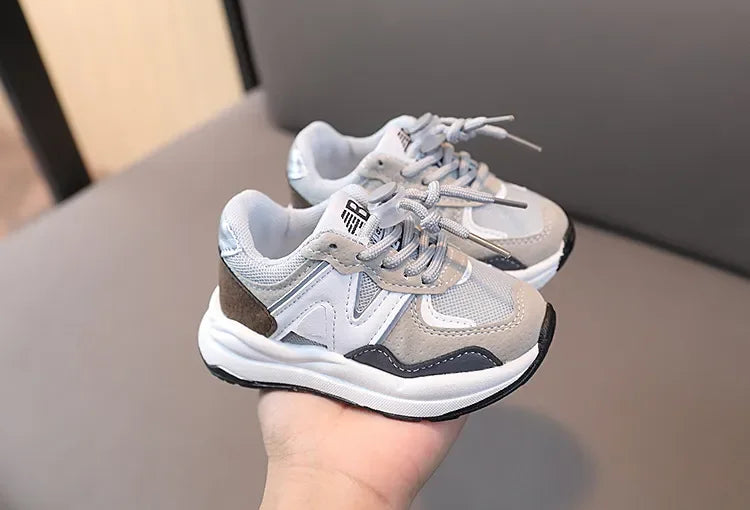 Kids' Unisex Breathable PU Leather Sport Running Sneakers