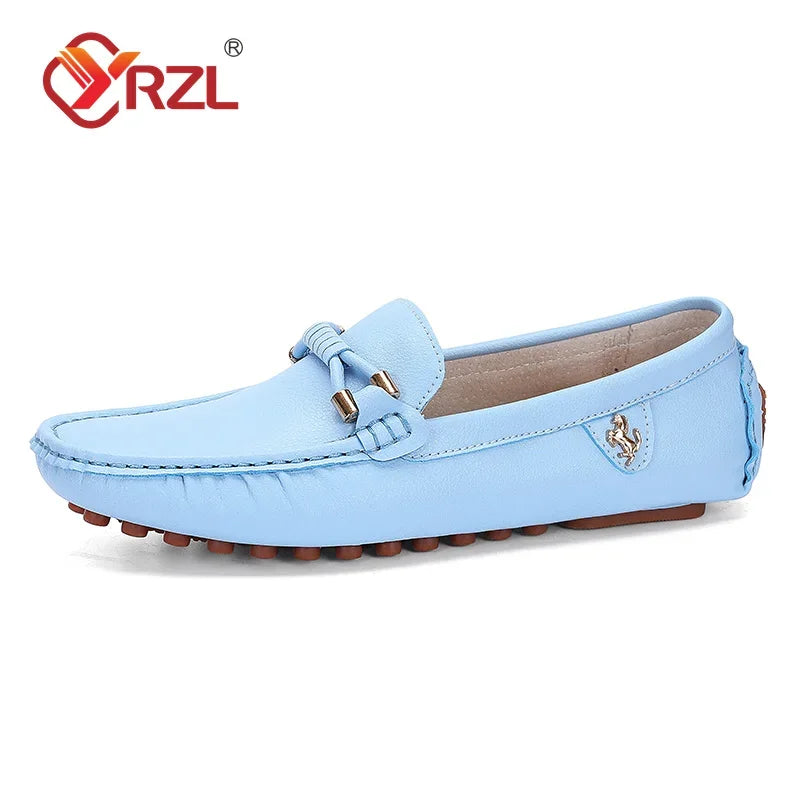 YRZL Loafers for Men 2024 New Handmade Moccasins Men Flats Casual Leather Shoes Luxury Comfy Mens Loafers Size 48 Shoes for Men