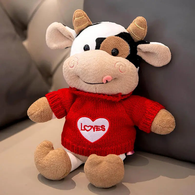 Cute Cow Plush Stuffed Animal Doll — 30cm