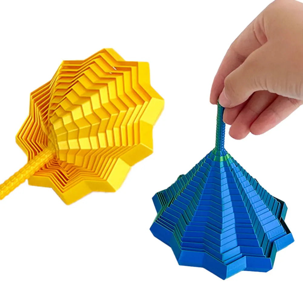 3D Visual Illusion Fidget Star | Sensory Stress Relief Spiral Ornament