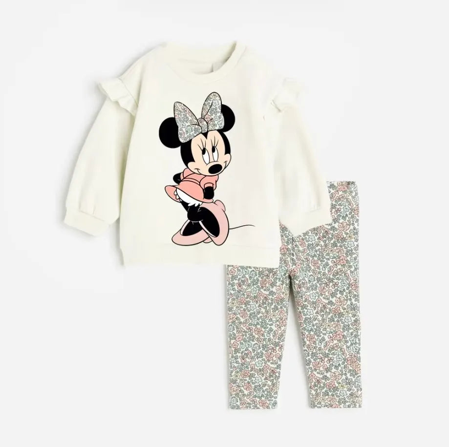 Toddler Girls Cartoon Sweatshirt & Leggings Set