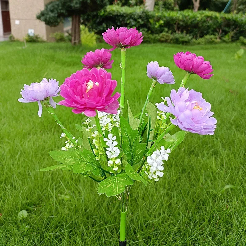 Solar Snow Lotus Flower Ground Light | Outdoor Garden & Patio Lamp