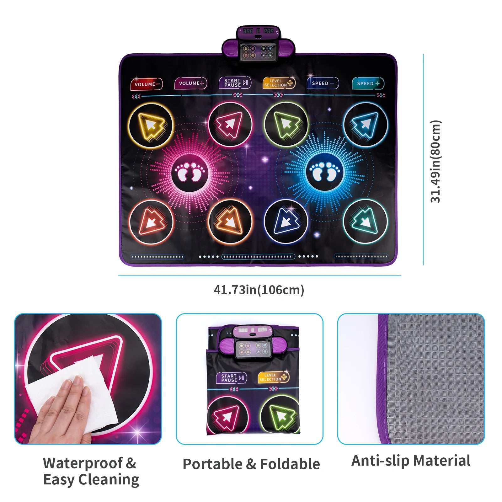 Kids Electronic Dance Mat – Musical Floor Blanket with 9 Levels