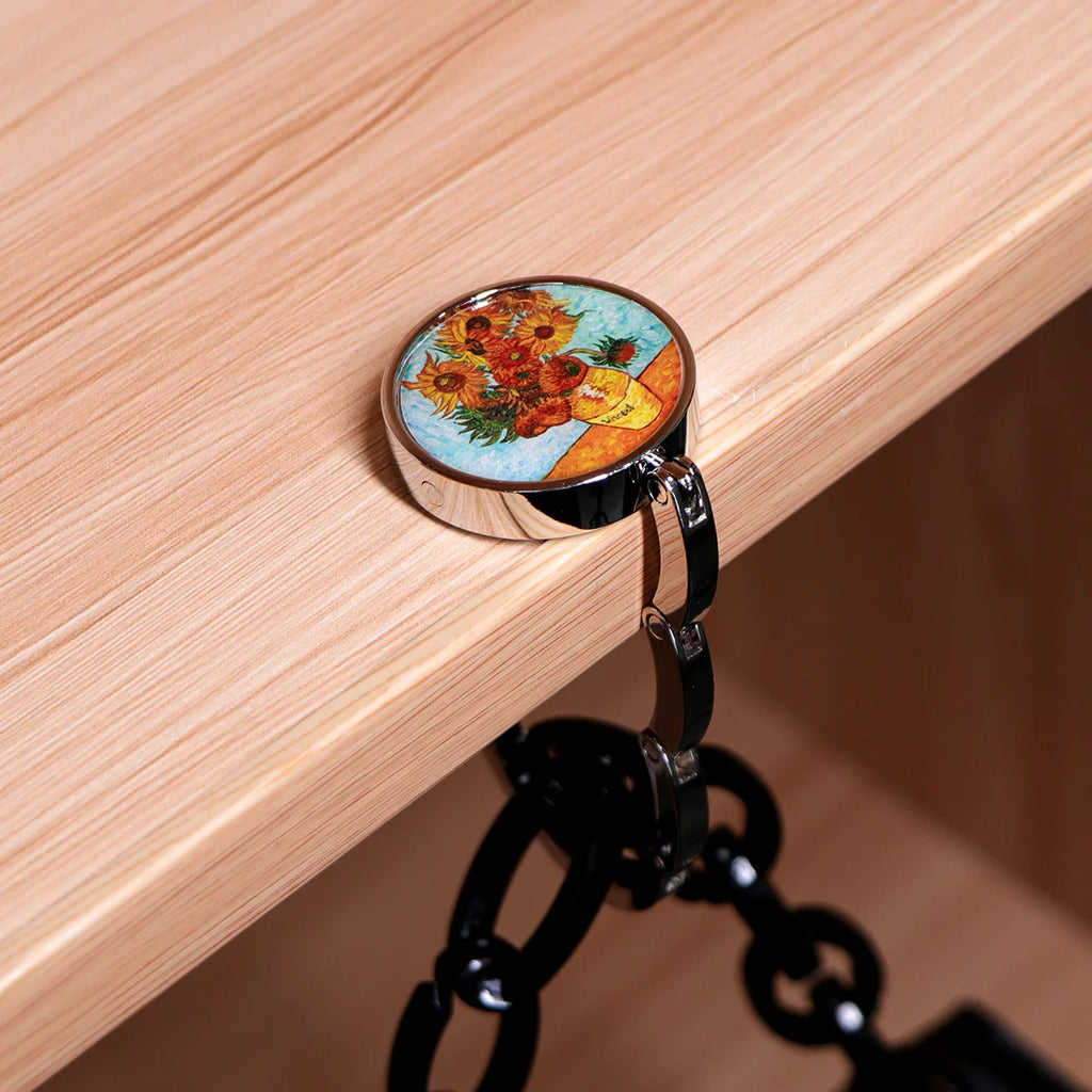 Van Gogh Art Folding Metal Purse Hanger & Table Bag Hook