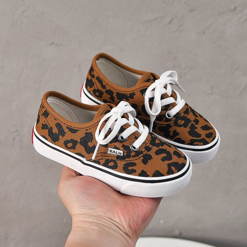 Kids' Unisex Canvas Lace-Up Casual Sneakers
