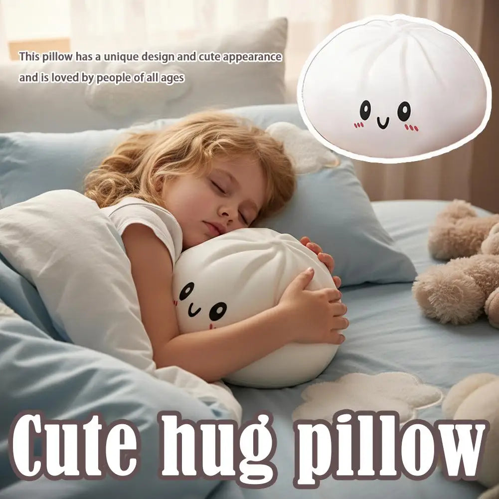 Large Dumpling Squishy Plush Pillow | Soft Huggable Steamer Design | Stress Relief Toy