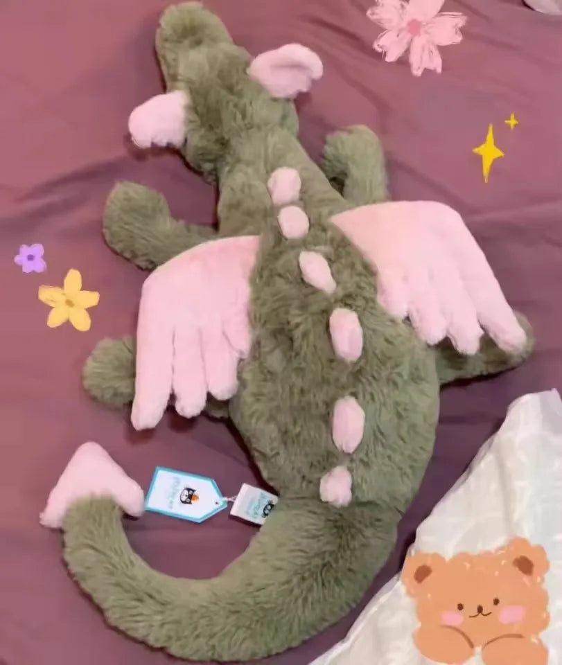 50cm Matcha Dragon and Scarlet Heart Dragon Plush Toys, Cute and Soothing Companion Plush Toys, Perfect for Holiday Gifts.