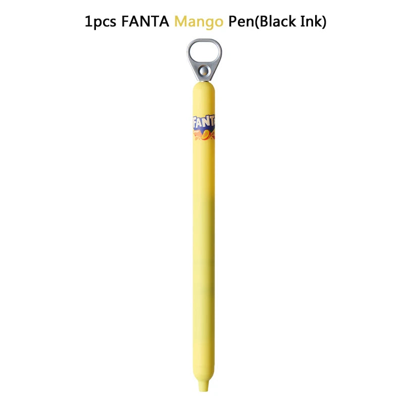 KACO x Fanta Pull-Tab Gel Pens,Creative Ins Signature Pen,0.5mm Quick Drying&Comfortable Grip Fun&Stess Relief Kawaii Stationery