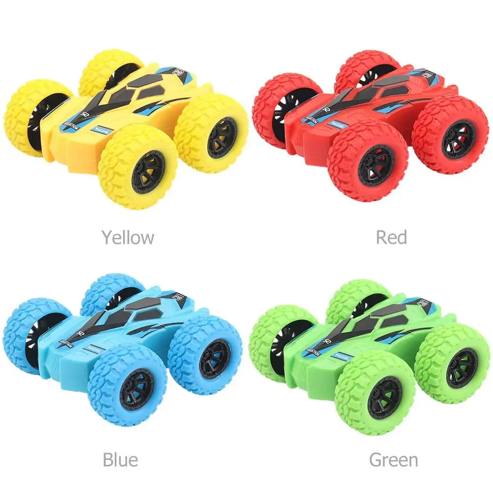 Toys Car Four-wheel Drive Off-road Vehicle Stunt Dump Cars Double-Side Inertia Car Boy Toy Car Pull Back Kids Toy Gift