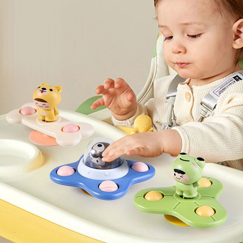 Montessori Suction Cup Spinner Toy | Sensory Table Game for Babies & Toddlers
