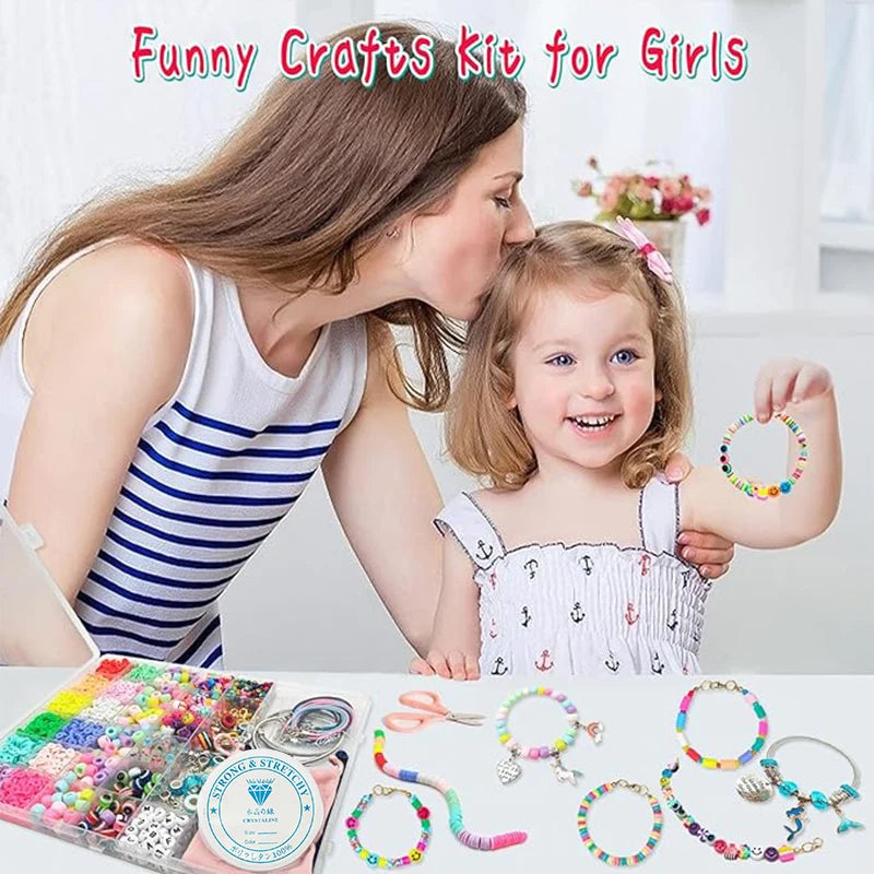 3400-Piece Friendship Bracelet Making Kit | DIY Beads & Charms | Beginner-Friendly | Gift for Girls