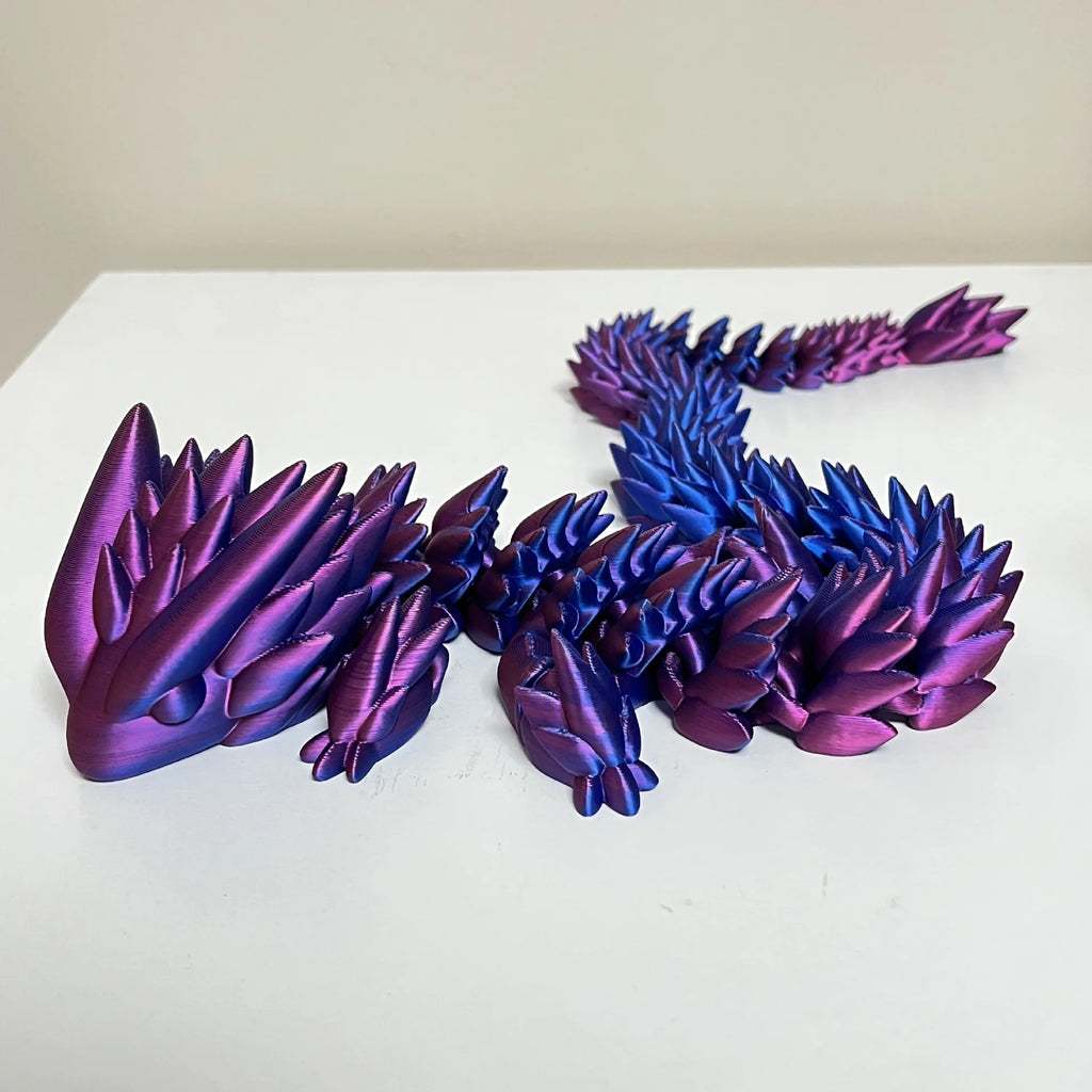 3D Printed Articulated Dragon Toy - Rotatable Desktop Decor